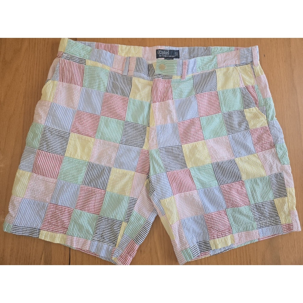Polo Ralph Lauren 'Prospect ' Shorts Mens 42 Patchwork Seersucker x 6 Colors!